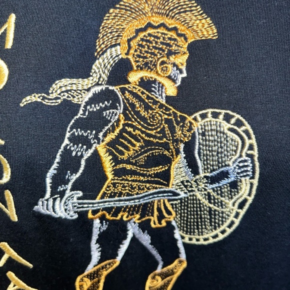 Greece 300 Spartans T Shirt Size L Black Cotton Short Sleeve Monogrammed - Picture 4 of 7